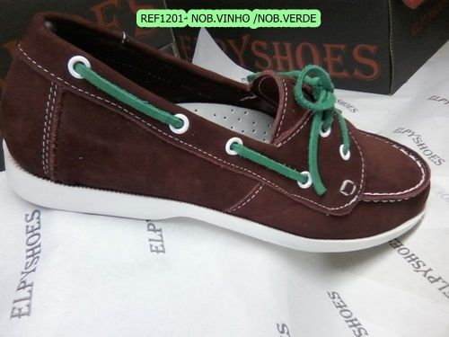 REF 1201-DOCKSIDER ELPYloose COURO LEGITIMO CORES DIVERSAS
