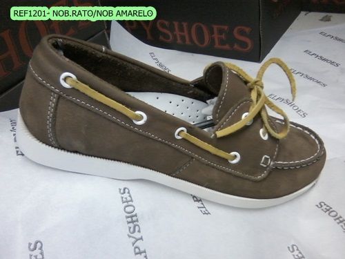 REF 1201-DOCKSIDER ELPYloose COURO LEGITIMO CORES DIVERSAS